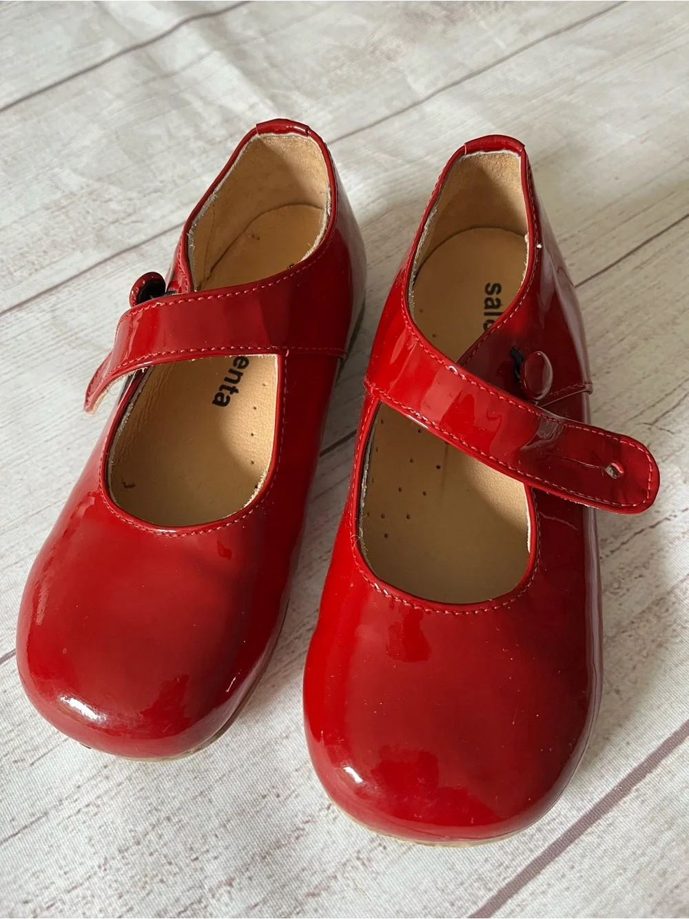 Sal & Pimenta red patent Mary Jane shoes